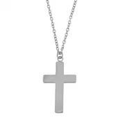 Collier stål 25mm glatt kors 45+5cm