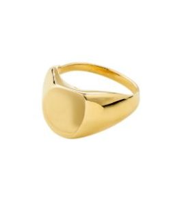Ring "gull" Presence lett bølget signetring 10x11mm plate reg.bar