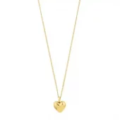 Collier "gull" Revan 12mm glatt hjerte 40+9cm