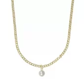 Collier "gull" Largo 3mm panzerkjede m/7mm perleanheng 41+5cm