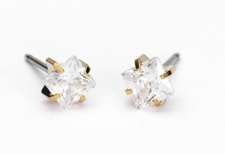 CJ GT Tiffany Edge 5mm firkantet blank c.zircon
