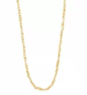 Collier "gull" Nova 3mm lenke av små nuggets 38+12cm