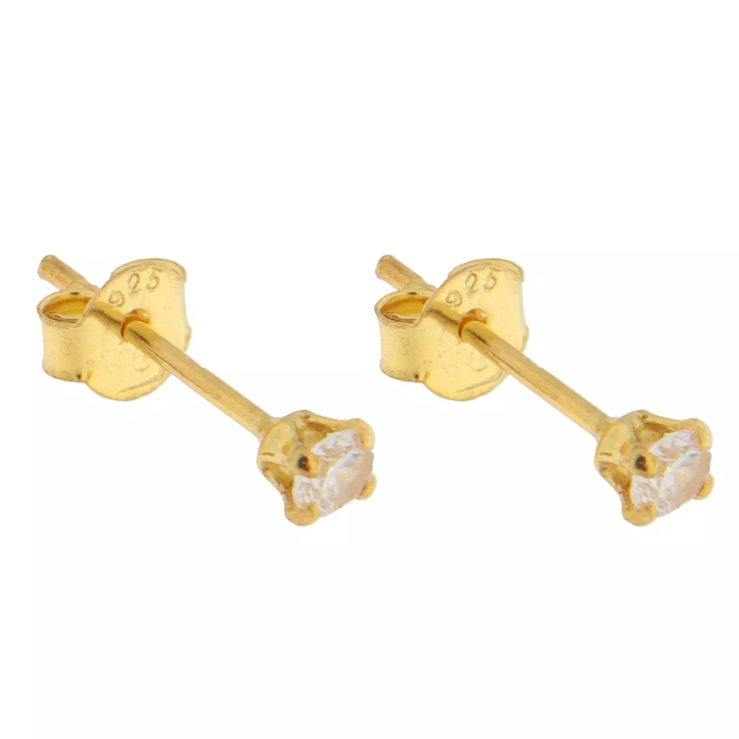 Ørepynt forg.sølv m/3mm c.zircon