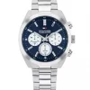 Tommy Hilfiger stål blå skive 40mm herre 5 BAR multifunksjon