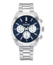 Tommy Hilfiger stål blå skive 40mm herre 5 BAR multifunksjon