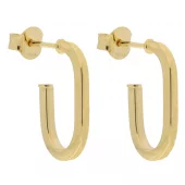 Ørering fg.sølv 20x10mm oval, glatt paperclip creol