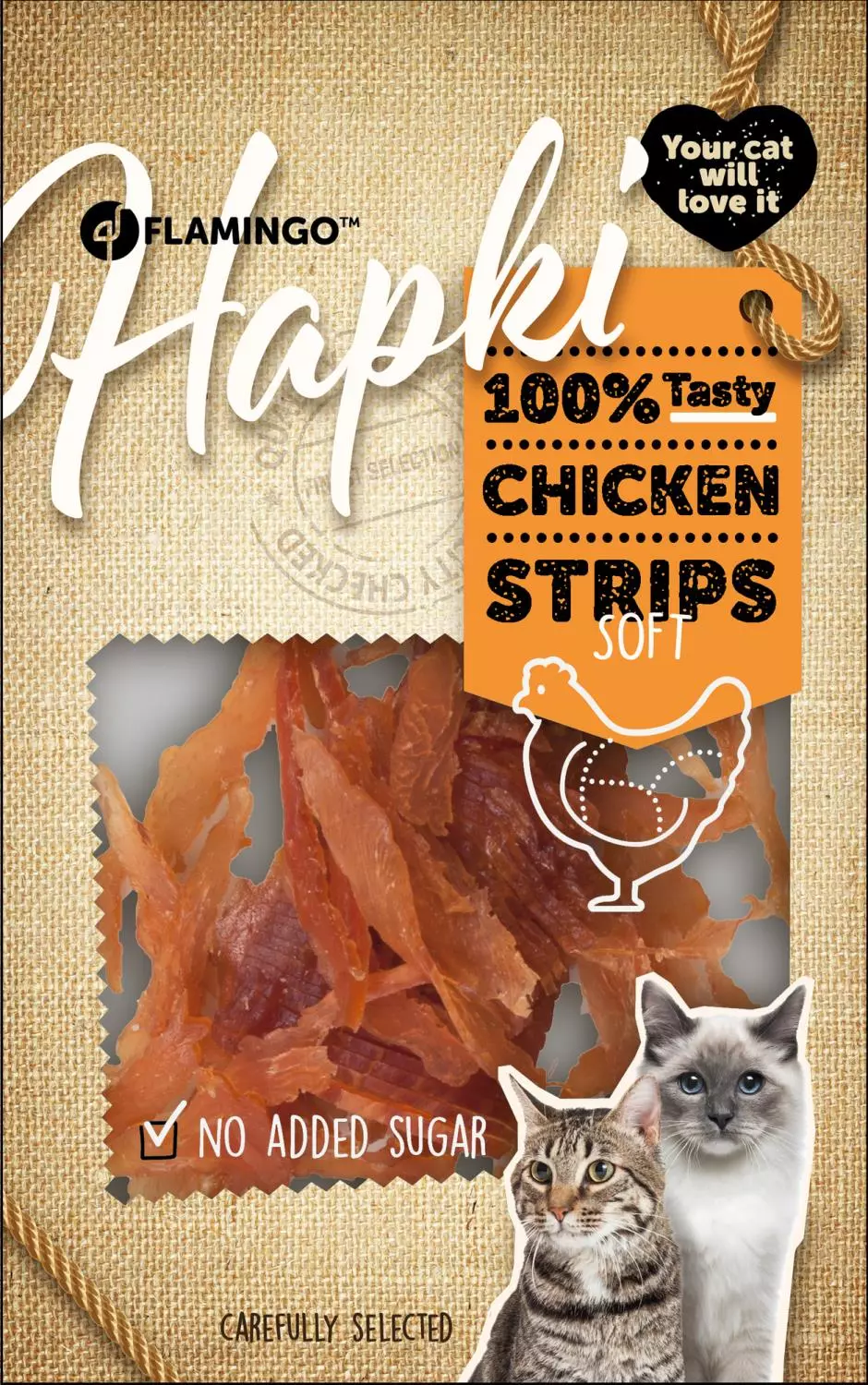 FLAMINGO CHICKN/SEAFOOD SNACK SOFT KATT 85G (9)
