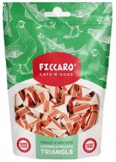 FICCARO - Kylling & Alaska torsk Triangle 100g (10)