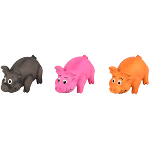 DOG TOY LATEX PIG ASS 3 COLOURS 12CM(30)