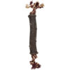 DOG TOY TPR WOODY HOLLOW BRANCH + ROPE 20CM(4)