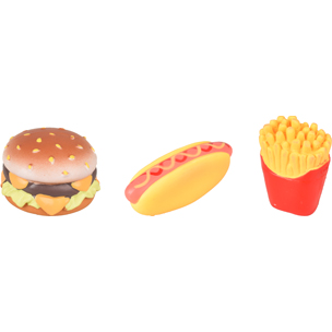 LATEX FAST FOOD Hundeleke (30)