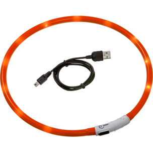 Hundehalsbånd led orange 70cmC(3)