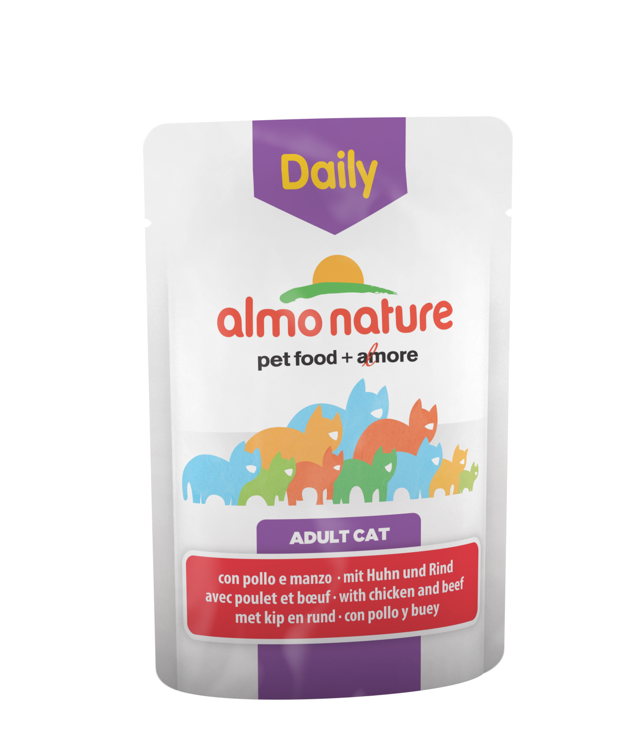 Almo Nature Daily Menu med Kylling og biff 70g (30)