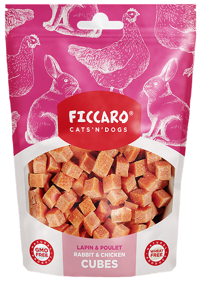 FICCARO - Kanin & Kylling Terninger 100g (10)