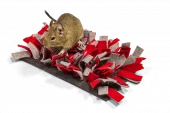 Snufflemat FILT rød/grå 15 x 28 cm, Bunny