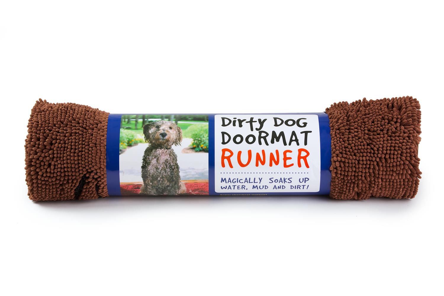 Dirty Dog Doormat brun, Runner, 152x76cm