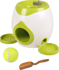 DT WILSON INTERACTIVE FETCH AND TREAT TOY + TENNIS BALL 18CM