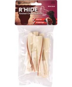 R'HIDE Vridde Tyggepinner med And 12CM 5pk 70GR (6)