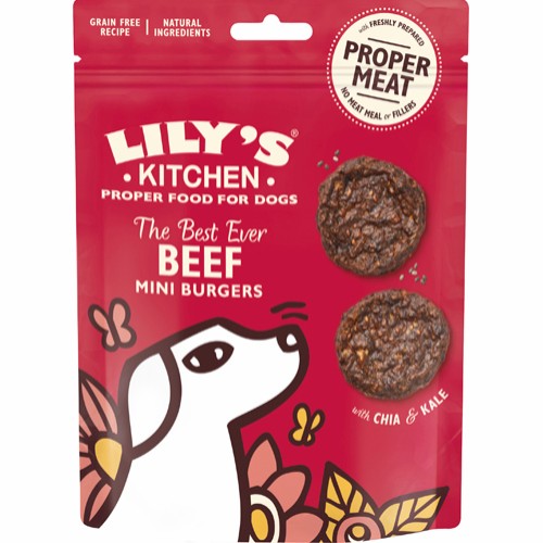 Lilys K. Dog The Best Ever Beef Mini Burgers 70g