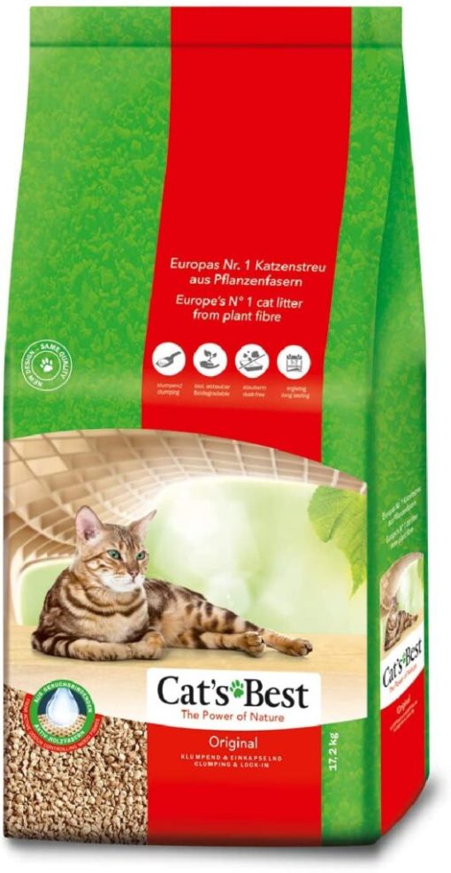 CATS BEST ØKO PLUSS KLUMPETE 40L/18KG (CHIPSI)