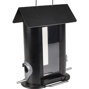 SILO BIRD TABLE SEEDS JONNA METAL BLACK 21,5x16,5x25CM(2)