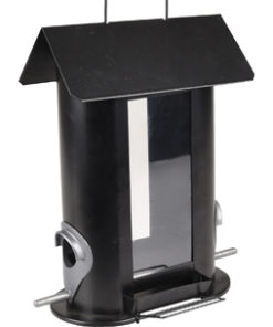 SILO BIRD TABLE SEEDS JONNA METAL BLACK 21,5x16,5x25CM(2)