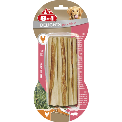 8in1 Delights svinekød Sticks 3stk.