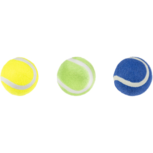 DT TENNIS BALL+SQUEAKER MULTI COLOUR 5CM 3PCS (6)