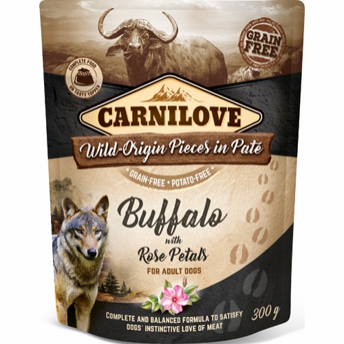 Carnilove pouch pate Buffalo with Rose Petals 300g