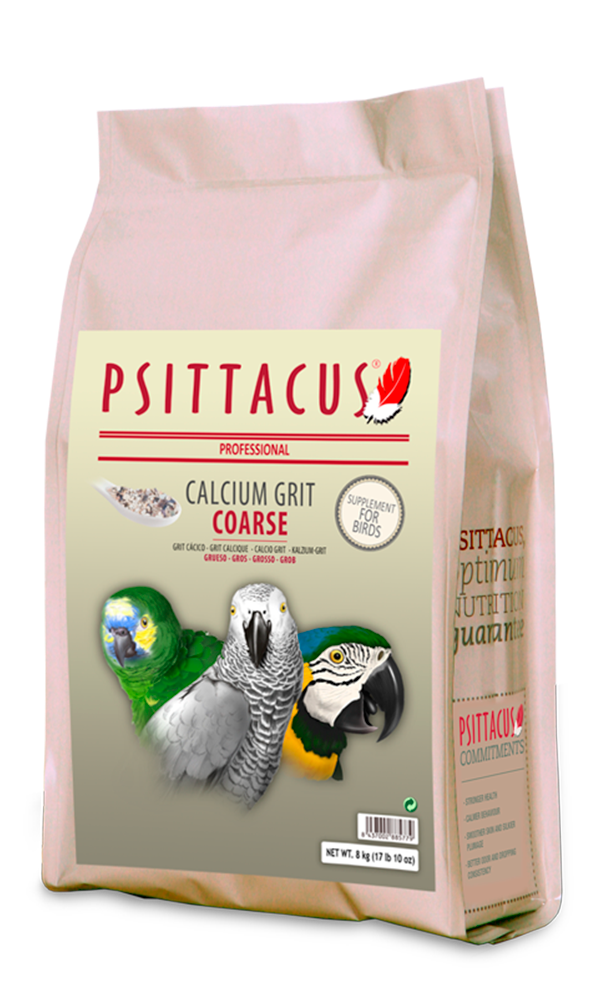 Psittacus Kalsium Grit Grov fuglesand 8kg(Utgått)