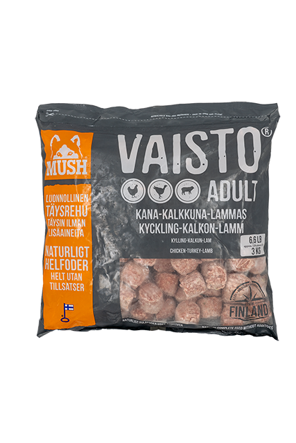 MUSH Vaisto® Kalkun-kylling-lam (Grå) 3kg