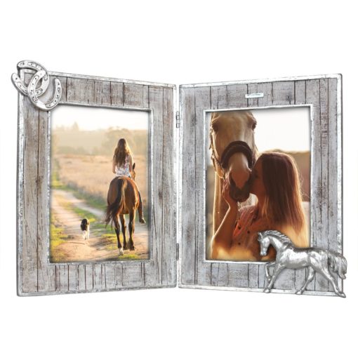 Picture Frame Horses Diptych Wood pattern