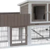 RABBIT HUTCH WITH RUN FLORET URBAN 165x61,5x92CM