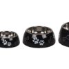 FEEDING BOWL DIVAR PAW PRINT BLACK M 17,5CM 470ML