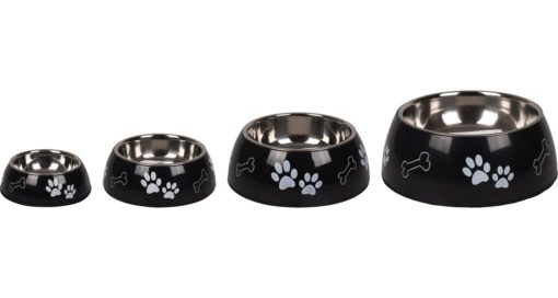 FEEDING BOWL DIVAR PAW PRINT BLACK S 14CM 230ML