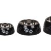 FEEDING BOWL DIVAR PAW PRINT BLACK  L 22CM 900ML