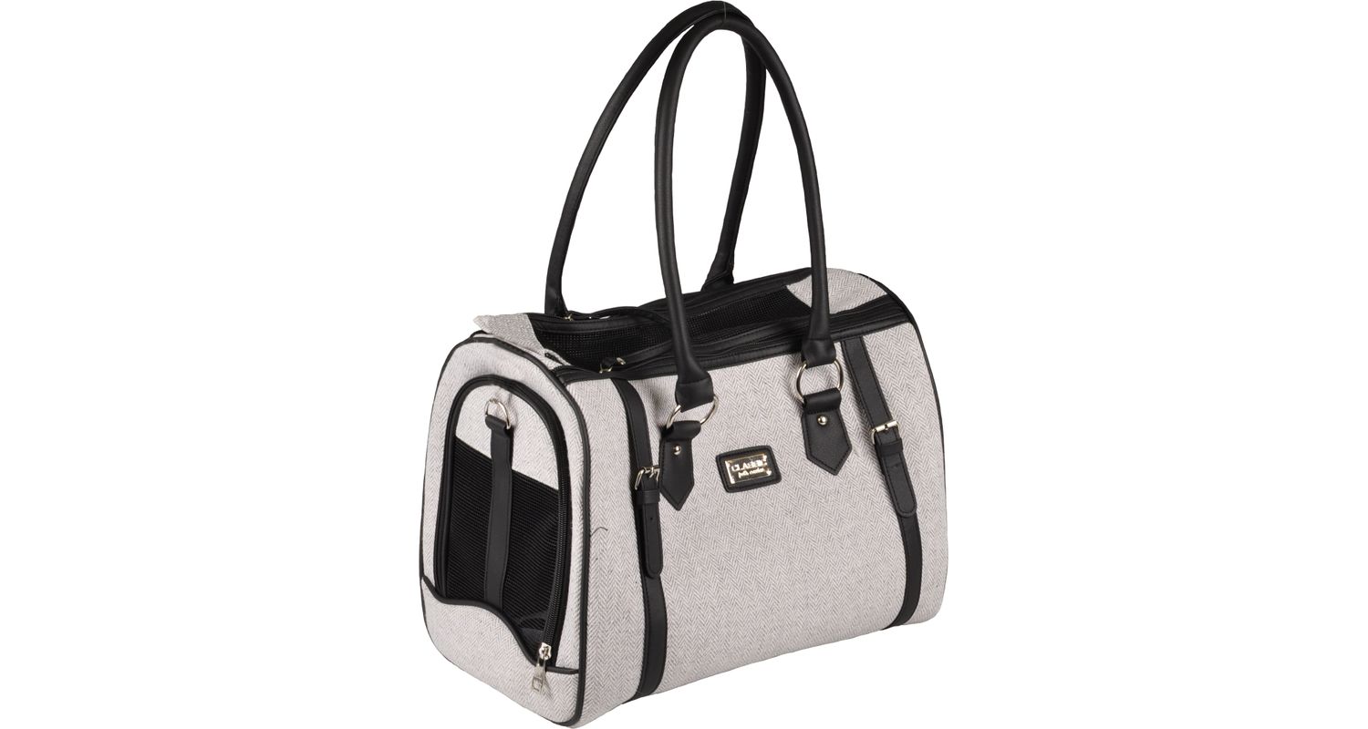 CARRYING BAG TATJANA LIGHT GREY 37x24x31CM