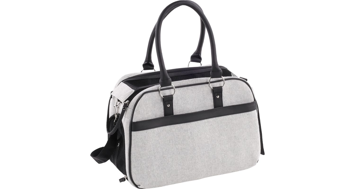 CARRYING BAG JUSTINE LIGHT GREY 44x23x32CM