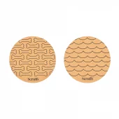 Scruffs Rundt Matskål underlag i KORK (sett m/2stk)  Bølge & Ben print ø25cm