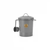 Scruffs Cantina 4L Fortønne i stål m/scoop, 20x17cm Mørk Grå