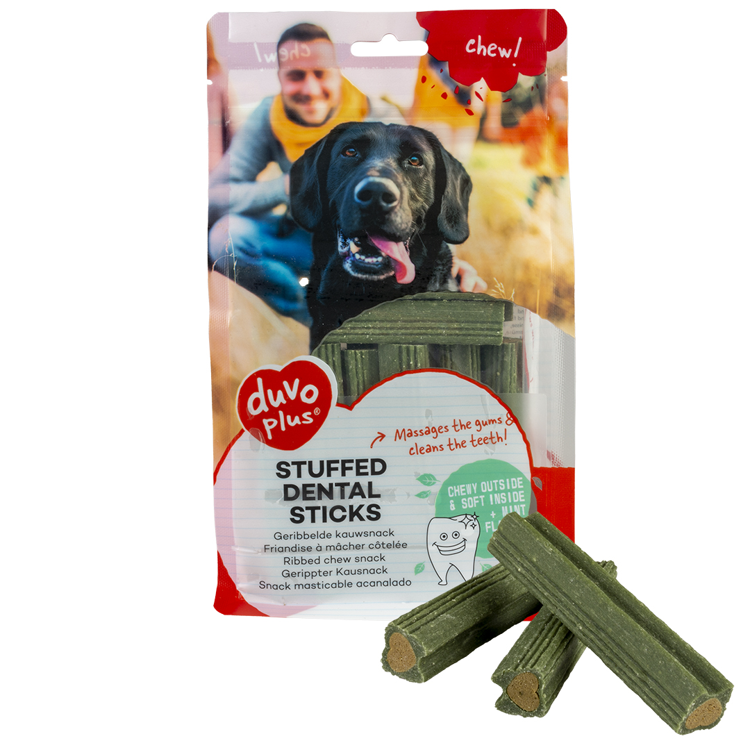 chew! Stuffed dental sticks 9,6cm - 14pcs -420g green