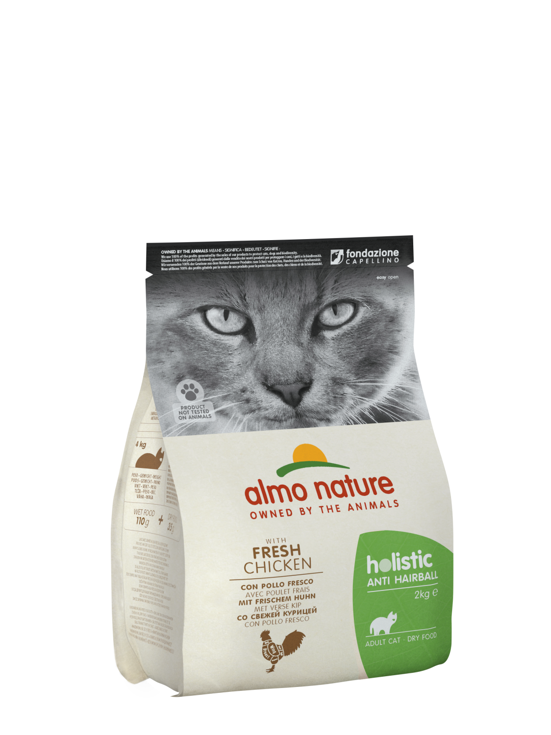 Holistic cat 2kg SAnti-Hairball with Chicken (kylling) Almo Nature (3)