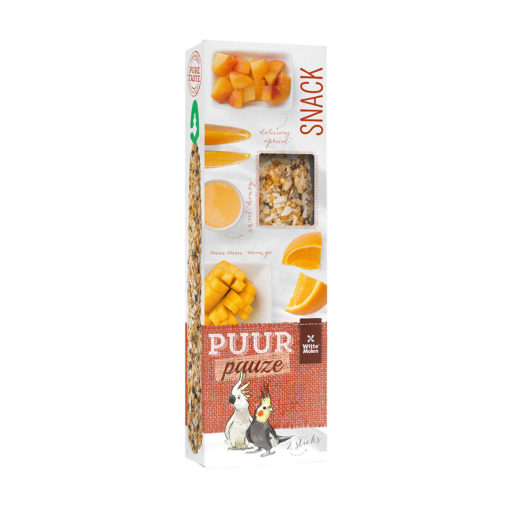 PUUR PAUZE kracker Store Parakitter og Kakadue. Aprikos & Mango 140gr (8)