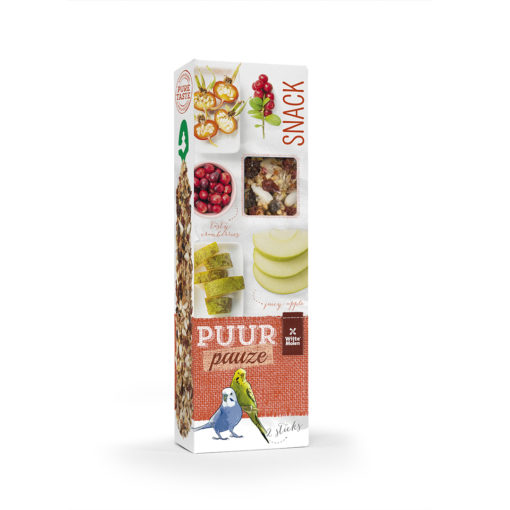 PUUR PAUZE STICKS BUDGIE APPLE & ROSEHIP 60gr (10)