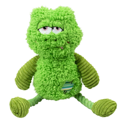 PLUSH FROG SILLY 16x30x7cm green