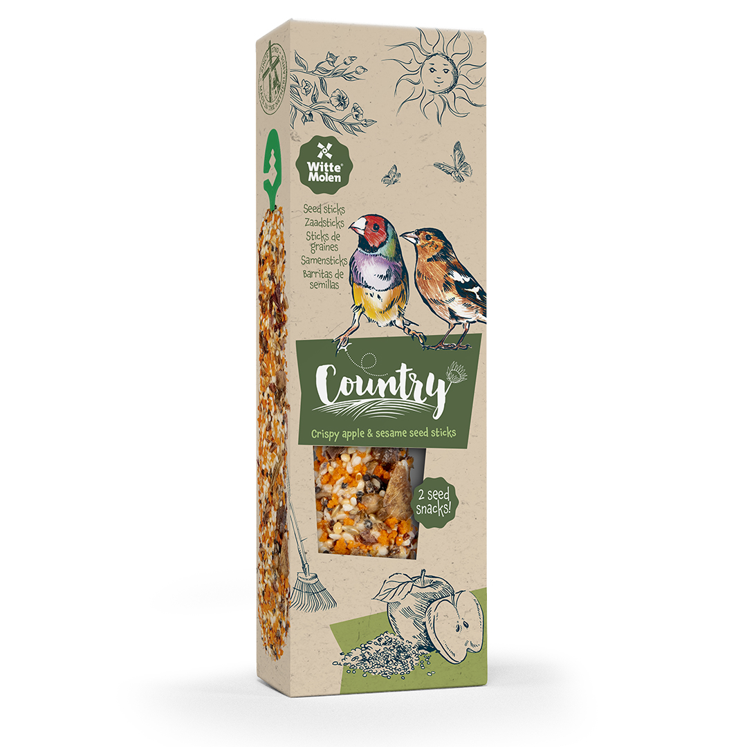 Country seed sticks finch apple & sesame seed 60gr(10)