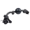 Eco rope 3 knots & 8 cm rubber ball black