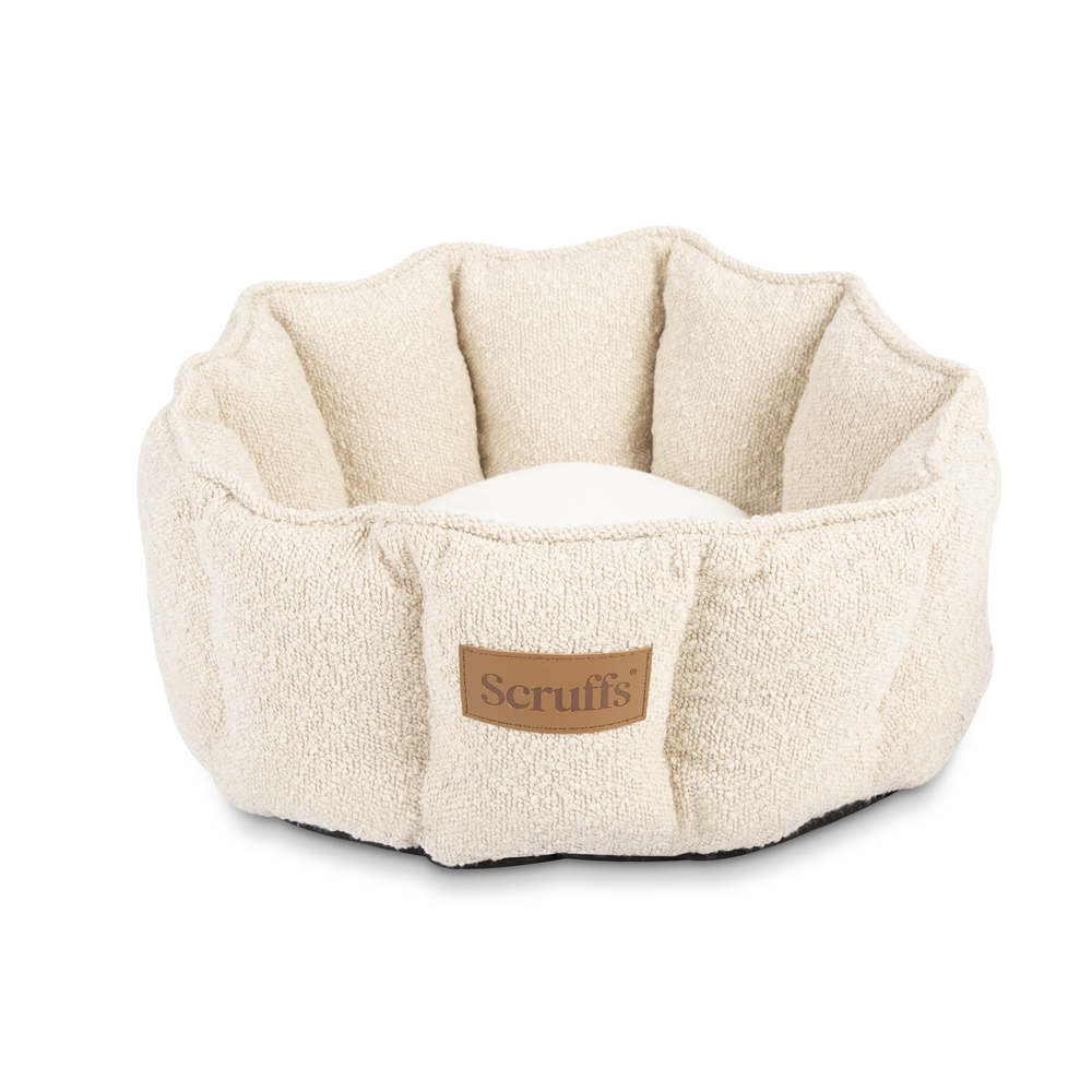 Scruffs Boucle Cat bed 45cm Ivory