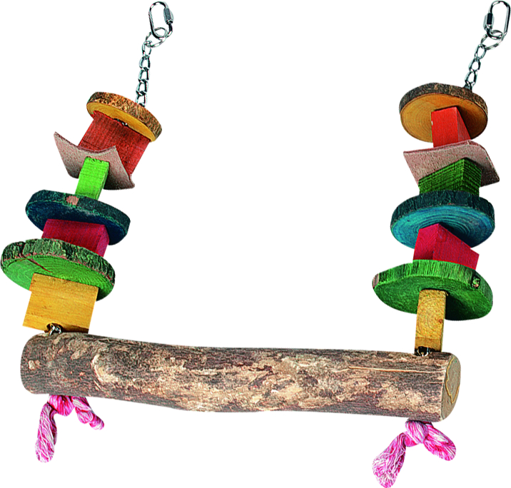 FLAMINGO parrot toy swing w/beads(3)
