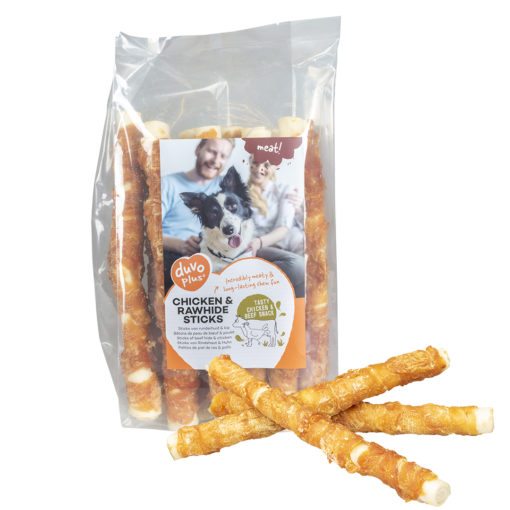 Meat! chicken & rawhide sticks Large(10)